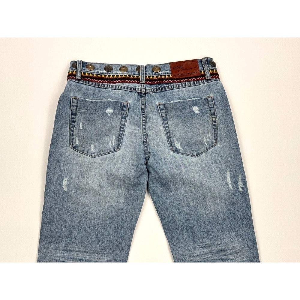 Oneteaspoon Awesome Baggies Jeans‎ Women 26 Flaw* Embellished Distressed Cotton - Picture 12 of 16